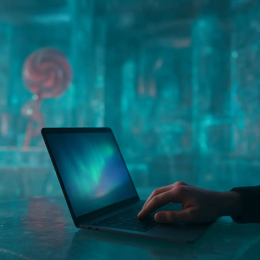 Player creating a Sweetsino account on a laptop